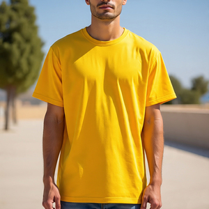 Camiseta de algodón pesado de alta calidad, camiseta en blanco con estampado de gran tamaño personalizado para hombre, camiseta gruesa - Product Image 3