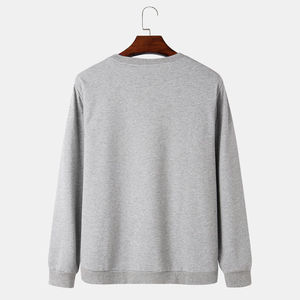 <b>Men's</b> Printed Sweatshirt 100% Cotton Heavy Weight Crew Neck <b>Jumper</b> Inside <b>Fleece</b> Pullover XS Size Winter Sweatshirt Breathable - Product Image 2