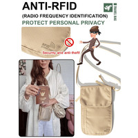 Sac de rangement multifonctionnel léger en toile avec technique de couture carrée, idéal pour les documents de voyage, porte-passeport promotionnel, sac fourre-tout
