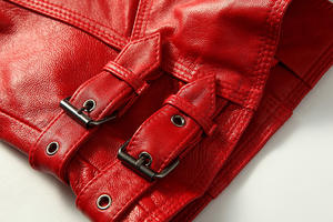 Chaqueta de Cuero Genuino para Mujer, Cuello Alto, Transpirable, de Alta Calidad, con Relleno de Algodón, Tallas y Colores Personalizables, Venta al Por Mayor - Product Image 6