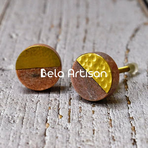 Manijas de Lujo para Puertas y Gabinetes de Madera, Resina y Metal, para Cocina, Dormitorio, Armario, Cajones y Cómodas, Hechas en India - Product Image 2