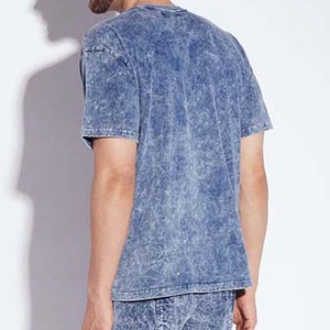 2025 T-shirt Hip Hop Vintage pour hommes lavé à l'acide Design surdimensionné à épaules tombantes avec coton lourd à séchage rapide pour hommes - Product Image 4