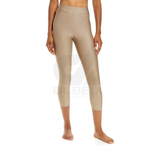 High Quality Customized Simple Women's Mid Elastic Waist Fitness <b>Leggings</b> Stretchable Solid <b>Pattern</b> Yoga Quick Dry Breathable - Product Image 2