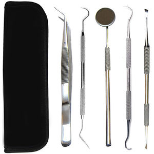 Juego de Instrumentos Dentales de 6 Piezas de Acero Inoxidable, Kit Preparado por Dentistas con Pinzas de SurgiRight - Product Image 3