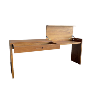 Bureau d'ordinateur en bois avec couleur naturelle et fonction de montage hydraulique - Product Image 3