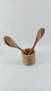 Nuevo Juego de Cucharas para Servir de Diseño Exclusivo, 2 Piezas, Madera de Mango, Ecológico, Hecho a Mano, Estilo Vintage Indio, para Mantequilla - Product Image 2