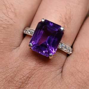 Natural Amethyst <b>Men</b> <b>Ring</b> Sterling <b>Silver</b> Ottoman Style Handmade Unique Gemstone Jewelry For <b>Men</b> - Product Image 2