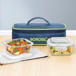 High Quality Borosilicate <b>Glass</b> Lunchbox <b>Container</b> Set with Airtight <b>Lids</b> Microwave and Oven Safe <b>for</b> Office School & Travel Use - Product Image 5