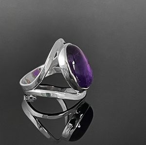 Amethyst Sterling <b>Ring</b> Handmade Gemstone Silver <b>Indian</b> Amethyst Stone Fine Jewelry Shop Now - Product Image 1