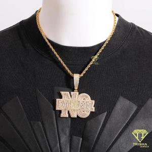 Hip hop đồ trang sức Iced ra moissanite kim cương 925 đồ trang sức bạc, khuyến khích món quà có ý nghĩa đối với anh ta - Product Image 3