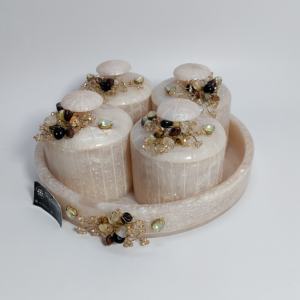 Nouvel arrivage de pot décoratif en résine avec plateau de rangement ensemble chocolat de luxe Conistar décoration de cuisine produits de luxe tradebyd - Product Image 3