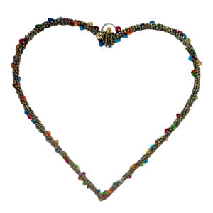 Hierro/Cuentas adorno colgante de Navidad niquelado para el hogar vacaciones decoración de Navidad forma de corazón hecho a mano a granel - Product Image 3