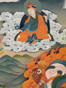 Thangka peint à <span class=keywords><strong>la</strong></span> main : Guru Dorje Drole - <span class=keywords><strong>Manifestation</strong></span> fureuse du Vajra <span class=keywords><strong>de</strong></span> Padmasambhava - Product Image 5