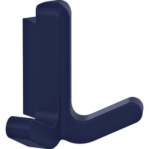 HEWI Series 477 Matt Elastic Plastic (TPU) Wall Hooks & Coat <b>Racks</b> Double Hook with 50 Steel Blue Height 69 mm - Product Image 1