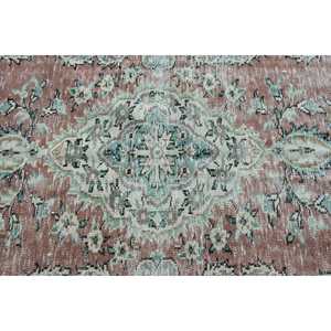 Tapis turc de 4,5 x 8,2 pieds, tapis persan vintage en laine rouge et bleu - Product Image 5