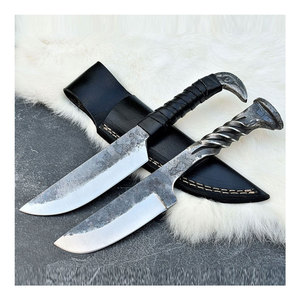 Couteau Viking en acier au carbone forgé à la main de haute qualité personnalisé fait à la main avec gaine en cuir vierge au prix de gros - Product Image 1