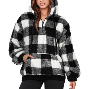 Sudadera con Capucha de Alta Calidad con Media Cremallera, Logotipo Personalizado, Sudadera Bordada para Mujer, Sudadera Informal - Product Image 1