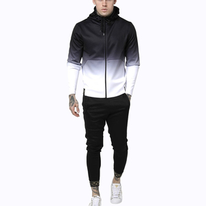 High Quality Men's Skinny Tracksuits Custom Logo Printed Hooded Collar New Arrival Solid Color Long Sleeve Direct Factory Supply - Product Image 4