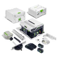 Scie à table sans fil Festool CSC SYS 50 EBI-Plus (577376) 36V (18V x 2) 5,2 Ah Li-ion sans balais 168 mm, kit combiné Systainer