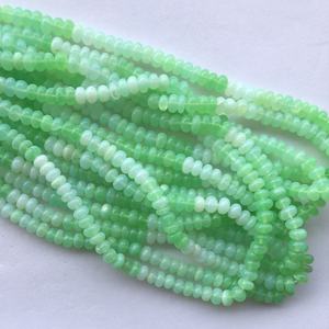 4mm 6mm 8mm 10mm Naturel Ombre Chrysoprase Vert Opale Lisse Rondelle Gemme Perles Brin pour la Fabrication de Bijoux Collier Bracelet - Product Image 4