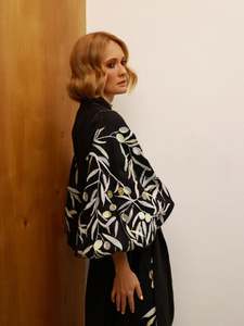 Vestidos bordados ucranianos para mujer más vendidos, Elegante ropa larga, vestido de vacaciones informal para mujer, decoración de botones de cintura Natural - Product Image 2