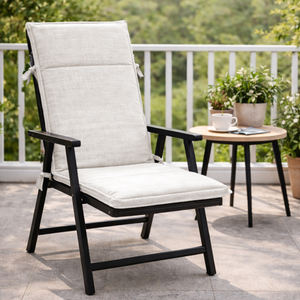 Cojines para Silla de Jardín Estilo Loft 90x47x4cm, Resistentes al Agua, Relleno de Espuma Ligera, Correas de Sujeción, Cojines para Exteriores - Product Image 1