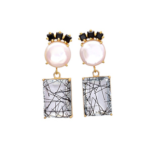 New Arrival Geometric square Shape <b>Earring</b> with Unique Colours Gemstone <b>Earring</b> Ethnic Design by Gemstone - Product Image 1