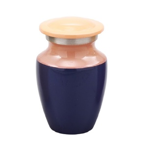 High Quality Brass <b>Keepsake</b> Cremation Urns With Yellow And Purple Color Finished Metal Funeral Urns For Human <b>Ashes</b> - Product Image 3