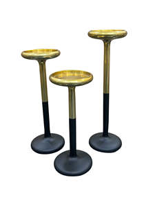 Portavelas de Aluminio Dorado Hecho a Mano, Único y Moderno, Centro de Mesa Navideño, Decoración para Mesa de Comedor, Chimenea, Regalo - Product Image 3