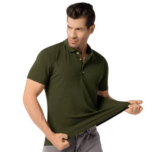 2024 Venta al por mayor de camisetas de golf para hombres en blanco logotipo bordado camisas de polo de manga corta lisas para hombres - Product Image 3