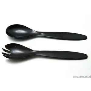 Couverts en corne de buffle, nouveau design traditionnel, cuillère en corne, couverts pour restaurant, cuillère en corne naturelle 100% réelle, cuillère à salade - Product Image 4