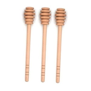 Palo de miel de madera con logotipo personalizado para tarro Natural, cucharón de miel de madera hecho a mano para tarro de miel orgánico - Product Image 1