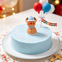 Décoration de gâteau HALAL personnalisée en gros pour boulangerie, motif animal 3D comestible en forme de cerf, saveur bonbon fruitée, en sucre, style dessin animé