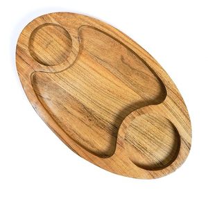 Assiette de sécurité pour service alimentaire Plateau en bois de hêtre fait à la main Décoratif - Product Image 3