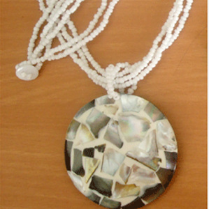 Bijoux en coquillages, collier bohème mignon en coquillages, perles en mosaïque pour cadeau et festivals - Product Image 1