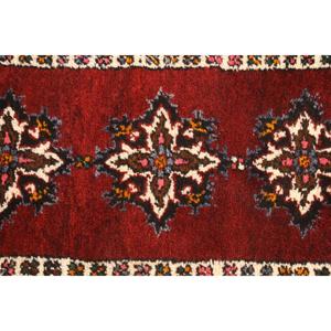 Alfombra Turca Vintage de Lana Roja, 1.6x3.1 pies (48x93 cm) - Product Image 3