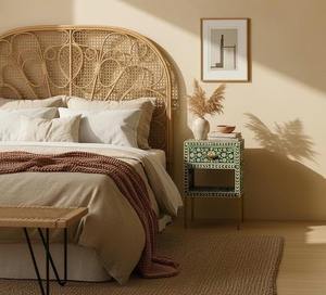 Table basse en incrustation d'os vert et blanc de qualité supérieure avec un design floral complexe, meubles décoratifs pour la maison en quantité importante - Product Image 3