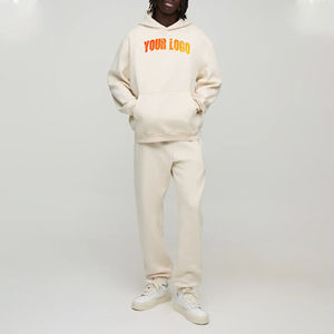 ชุดวอร์ม2ชิ้นผ้าโพลีเอสเตอร์/ ผ้าฝ้ายสำหรับผู้ชายทรงพอดีตัวปกติพิมพ์โลโก้บนหน้าจอได้ตามต้องการ - Product Image 5