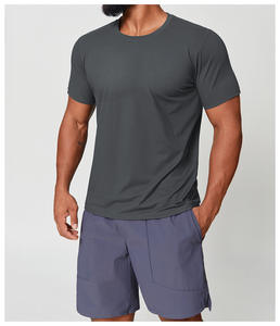 Camiseta deportiva de punto antibolitas transpirable de secado rápido para <span class=keywords><strong>hombre</strong></span>, camiseta de manga corta para correr, ir al trabajo, baloncesto, <span class=keywords><strong>tenis</strong></span> - Product Image 6