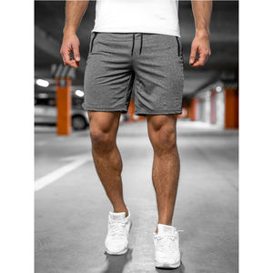 Shorts pour hommes en mélange de polyester et de coton avec taille élastique et poches latérales, confortables, décontractés, pour l'été et les activités de plein air - Product Image 2
