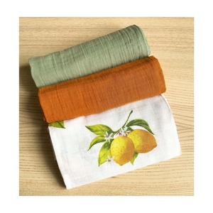 Qualité promotionnelle de marque assurée séchage rapide 100% coton biologique brodé GOTS serviettes de cuisine de golf confortables et écologiques - Product Image 5
