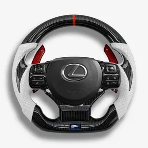 Volant chauffant personnalisé en fibre de carbone avec écran LED pour Lexus IS250 IS350 2013-2022 – Amélioration de l'intérieur - Product Image 2