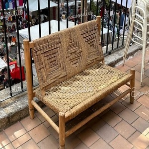 เก้าอี้หวายหวายไม้ไผ่สาน2ที่นั่งโซฟานั่งสบายเฟอร์นิเจอร์บ้านสำหรับโถงสวนลาน - Product Image 3