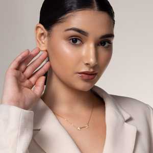 92.5 Silver Necklace 194189 Religious Style Gold-Plated Link Chain Zircon Diamond Pearl Rhodium Rose Gold Plating for Wedding - Product Image 3