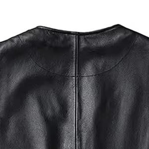 Chaleco de cuero con cuello en V 100% de calidad superior para hombre al por mayor, estilo occidental, transpirable y nuevo para montar en moto en invierno - Product Image 6