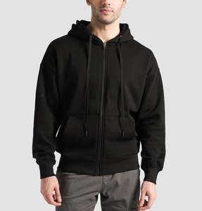 Vente en gros d'usine, sweat-shirt pour homme surdimensionné, coupe ample, coton, polaire épais, hiver chaud, impression de logo personnalisée, broderie, respirant - Product Image 1