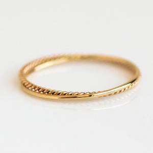 Joyería de moda Plata de Ley 925 diseño minimalista hecho a mano chapado en oro mujeres compromiso anillos de fiesta de cumpleaños de moda - Product Image 5