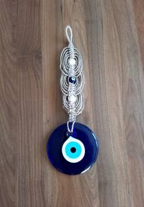 Tenture murale en macramé avec motif géométrique Pièce décorative faite à la main pour les maisons contemporaines - Product Image 3