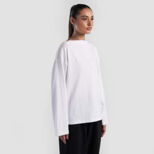 Haut bateau élégant en popeline blanche simple - Product Image 3