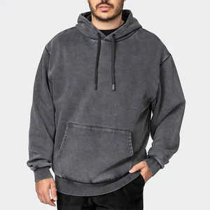 Vente en gros de sweats à capuche délavés à l'acide de haute qualité sweats à capuche personnalisés pour hommes 100% coton pull Vintage sweats à capuche surdimensionnés - Product Image 1